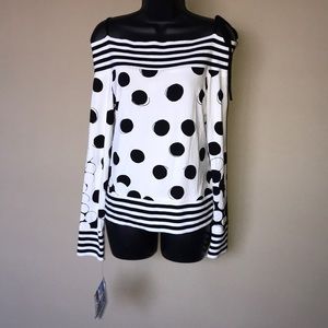 Joseph Ribkhoff Off the Shoulder Blouse Size 10